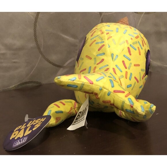 BMI Plush Pals Yellow Narwhal Ice Cream Cone Sprinkles Stuffed Animal Toy Tags - Picture 5 of 10